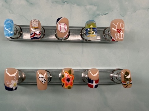 Places nail set